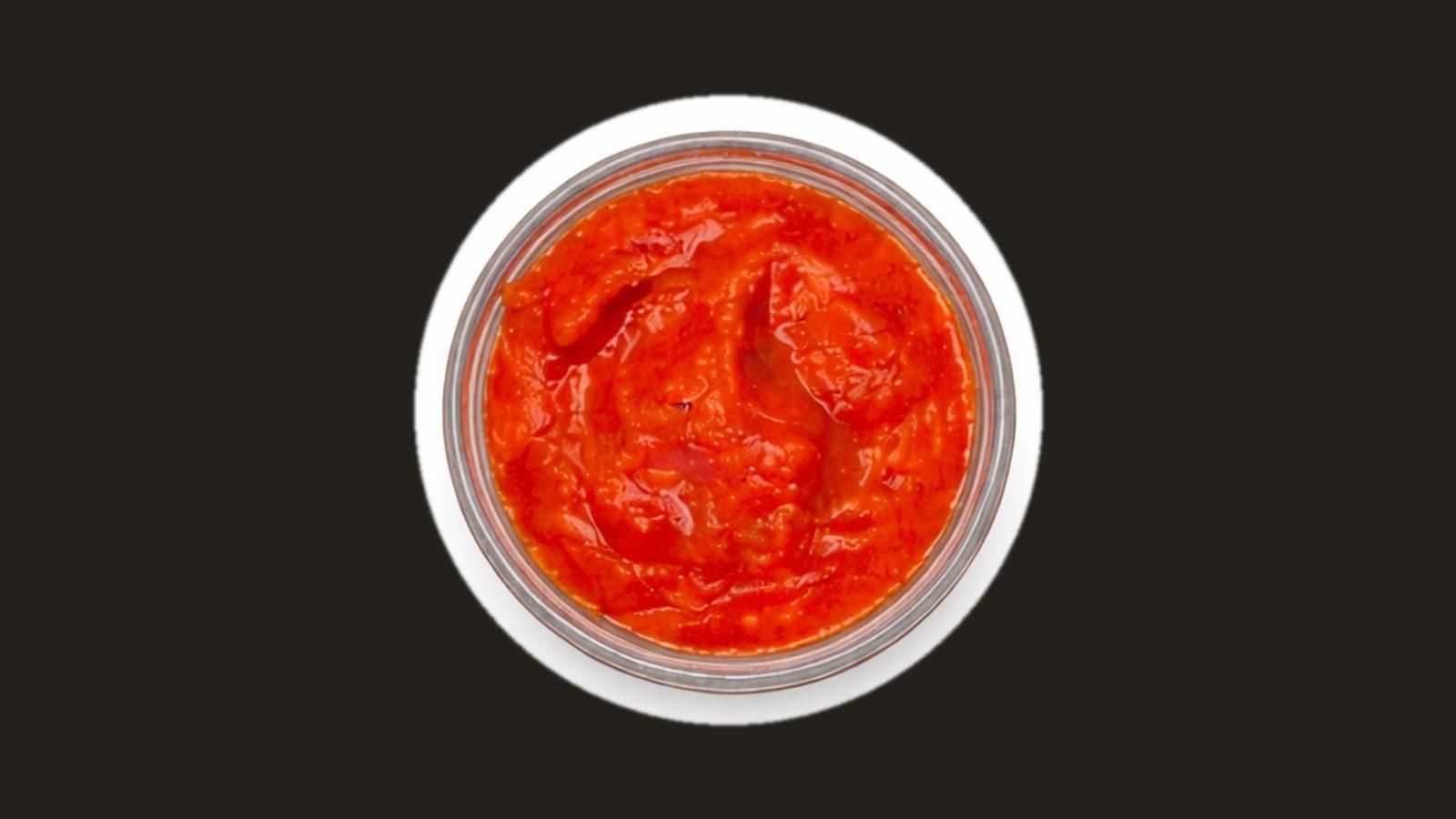 Cup of red harissa